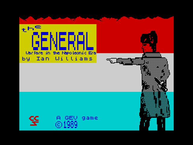 The General: Warfare in the Napoleonic Era title screen for ZX Spectrum